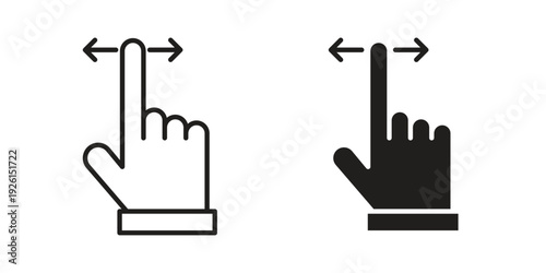 Finger swipe icon vector illustrations. vector glyph flat icons