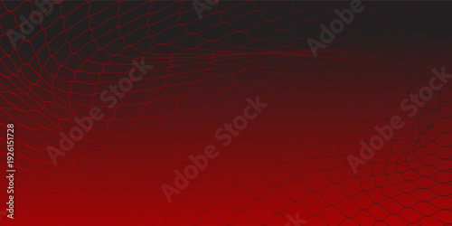 Seamless Fishing Net Pattern of Pseudo Irregular Mesh Cells of Red Color. Eps 10