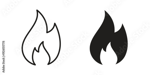 Fire flame icon vector illustrations. vector glyph flat icons