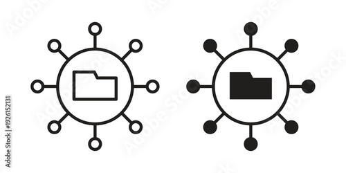 Tableau sur toile Gathering information icon vector illustrations