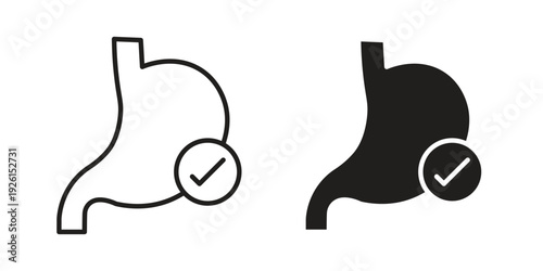 Good digestion icon vector illustrations. vector glyph flat icons
