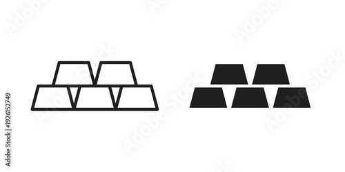 Gold icon vector illustrations. vector glyph flat icons