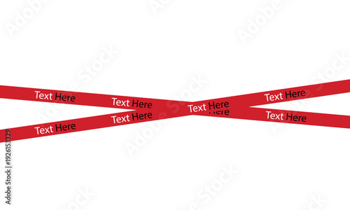 Red tape measure and red ribbon isolated on white background