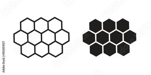 Honeycomb icon vector illustrations. vector glyph flat icons