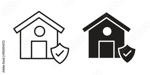 House insurance icon vector illustrations. vector glyph flat icons