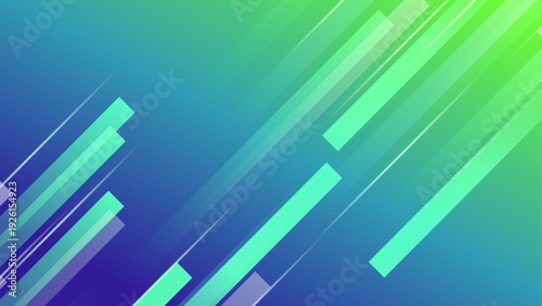 Professional background with slanted geometric lines and vibrant green blue colors