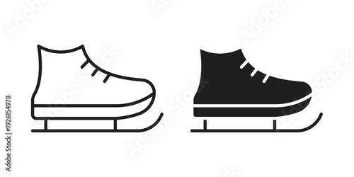 Ice skate icon vector illustrations. vector glyph flat icons