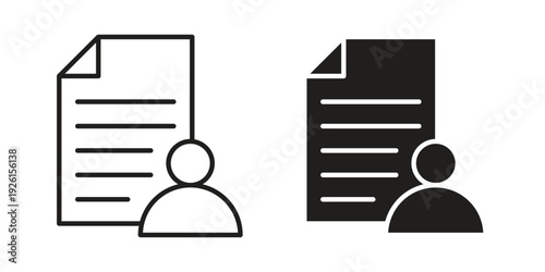 Job candidate icon vector illustrations. vector glyph flat icons