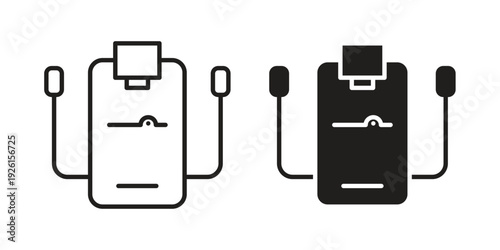 Laser epilation equipment icon vector illustrations. vector glyph flat icons