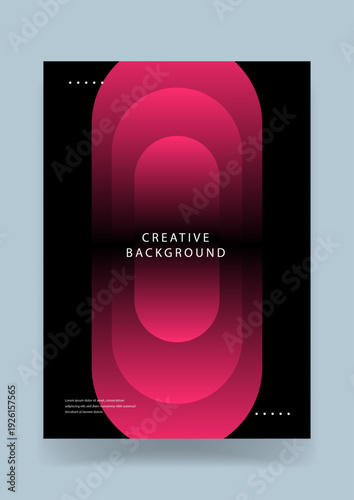 Elegant dark background featuring layered magenta oval shapes with a smooth glow for a creative and futuristic feel
