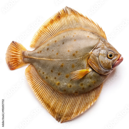 Healthy Seafood Concept: Raw Salmon Fillet with Garnishes on White Background