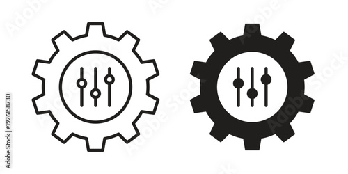 Mass customization icon vector illustrations. vector glyph flat icons