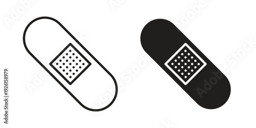 Medical patch icon vector illustrations. vector glyph flat icons