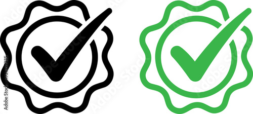 Checkmark icons for approval and confirmation in modern design