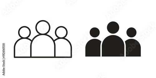 people icon vector illustrations. vector glyph flat icons