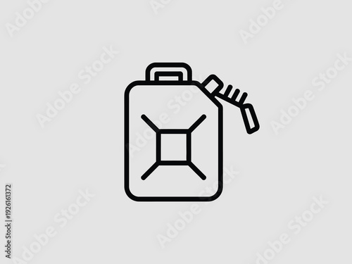 Simple illustration of a gas can with a spout