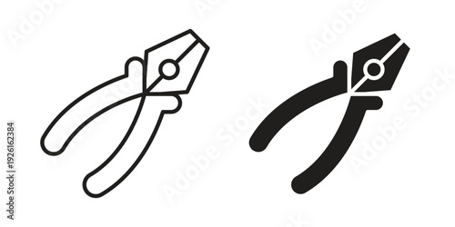 Pliers icon vector illustrations. vector glyph flat icons