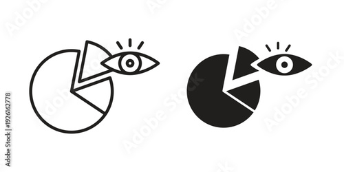 Predictive analytics icon vector illustrations. vector glyph flat icons