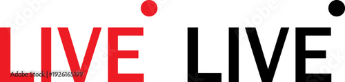 Modern live logo with red and black color scheme