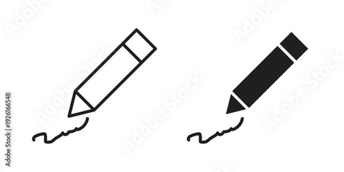 Signature icon vector illustrations. vector glyph flat icons