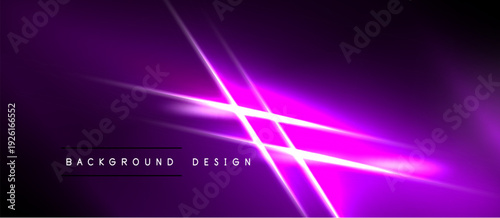 Dark purple background features bright neon lines. Diagonal streaks create dynamic visual effect. Minimalist text reads background design.