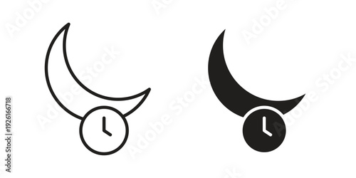 Sleeping time icon vector illustrations. vector glyph flat icons