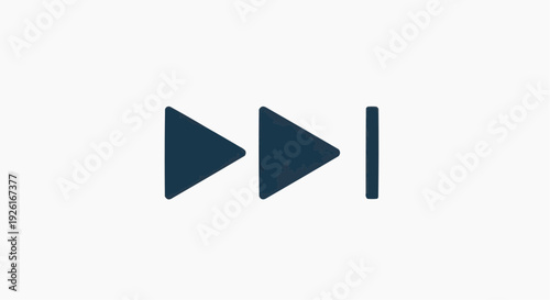 End Icon – Minimalist Dark Media Skip Symbol