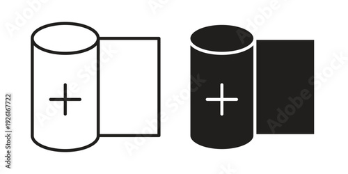 Sterile gauze icon vector illustrations. vector glyph flat icons
