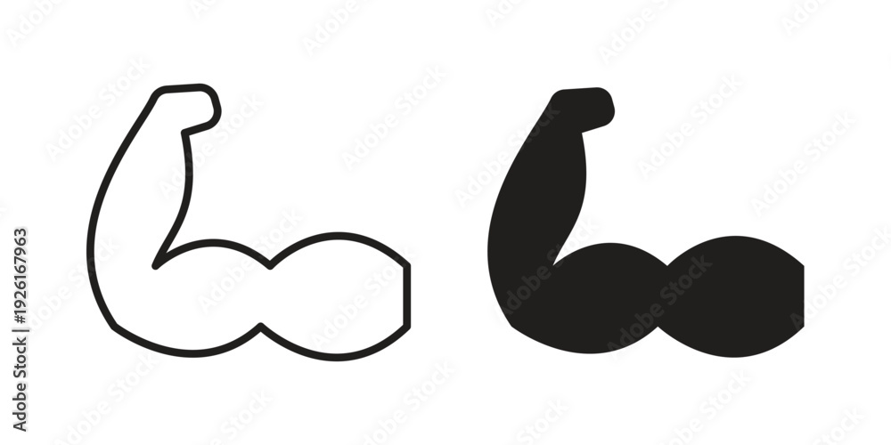 Fototapeta premium Strong hand icon vector illustrations. vector glyph flat icons