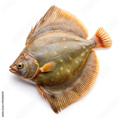 Healthy Seafood Concept: Raw Salmon Fillet with Garnishes on White Background