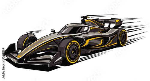 Sleek, modern Sport Racing Car in motion, showcasing speed and advanced aerodynamics