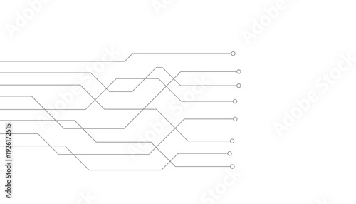 Abstract futuristic circuit board Illustration, Circuit board with various technology elements. Circuit board pattern for technology background. Vector illustration