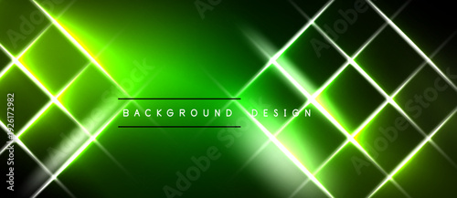 Vibrant green background features bright white diagonal lines forming diamond shapes. Text reads background design centered within space. Modern, sleek aesthetic.