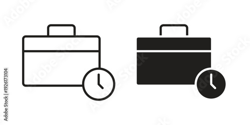 Work history icon vector illustrations. vector glyph flat icons
