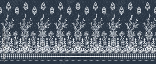 Obraz na plátně Allover, Textile Design, Seamless, Motif, Flower,