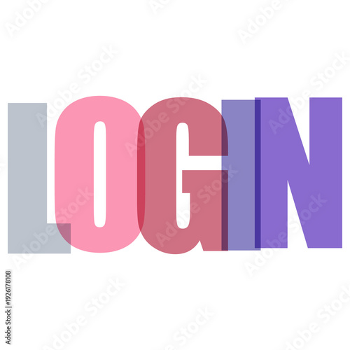 LOGIN isolated on Transparent Background