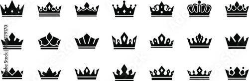 Collection of various crown silhouettes