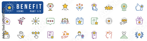 A collection of diverse icons representing various concepts and ideas in a digital illustration style