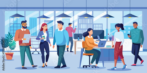 A group of business people in suits walking together in the city as a team