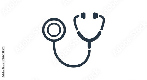 Stethoscope Icon on White Background