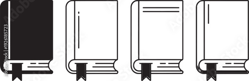 Book in different colors on white background book different colors education reading learning