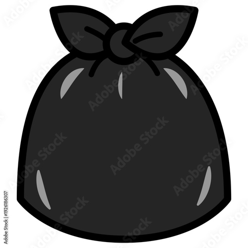 黒いゴミ袋のイラスト