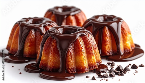 Delicious Mini Bundt Cakes with Chocolate Drizzle Delight.