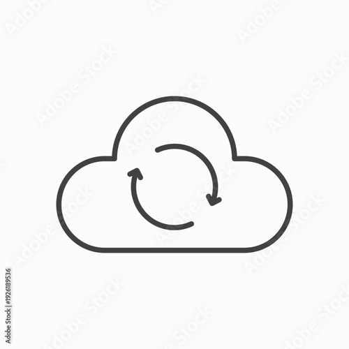 Backup icon design element isolated on white for web