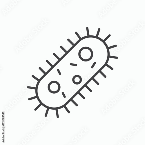 Bacteria icon design element isolated on white for web