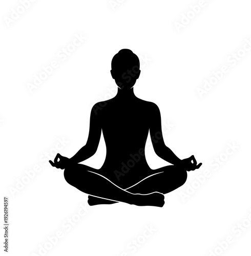 Woman Meditating in Lotus Position