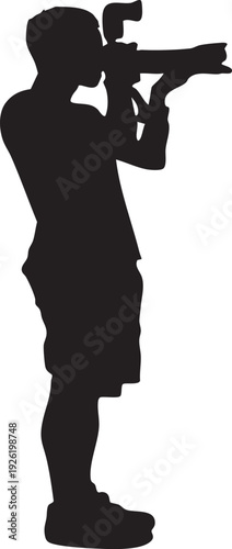 silhouette of a man with a gun