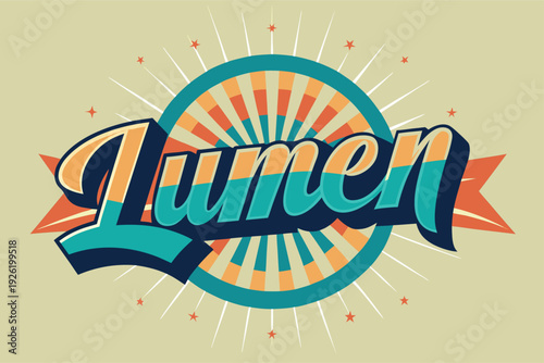 Vibrant Lumen logo with dynamic sunburst design elements