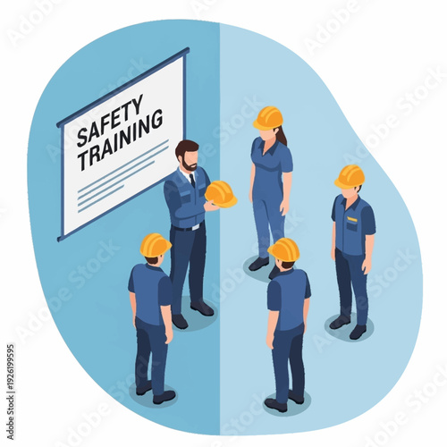 Group of workers attending a safety training session together.