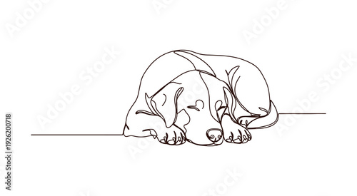 Abstract country residence depicted in a continuous line art style. Family dwelling characterized by a minimalist linear design, set against a white background.